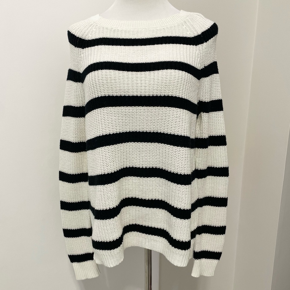 Express Striped Black and White Women's Knit Sweater Size L